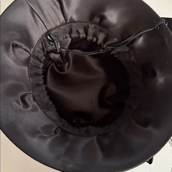 August Hat Company Black Satin Church Wedding Dress Hat main image 4